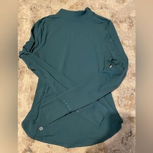 Lululemon athletica Green Long Sleeve, High Neck, running shirt